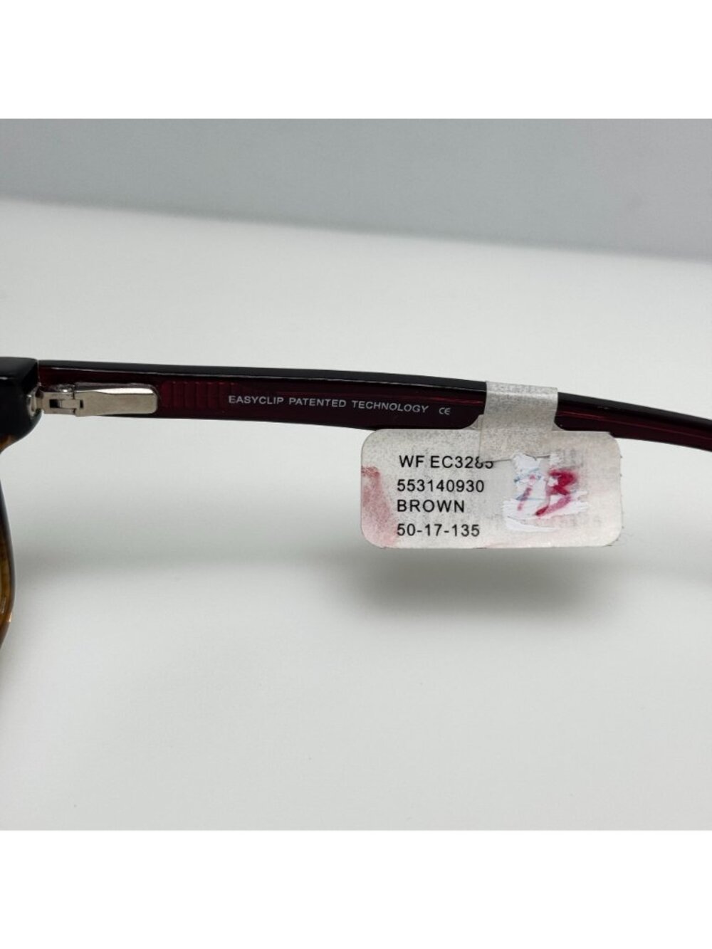 Easyclip EC 3285 Brown Eyeglasses Eye Glasses Frames 51-17-135 W/ Clip - Picture 5 of 10